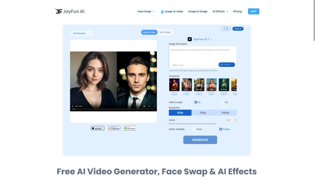 JoyFun AI - Transform Images to Videos with AI