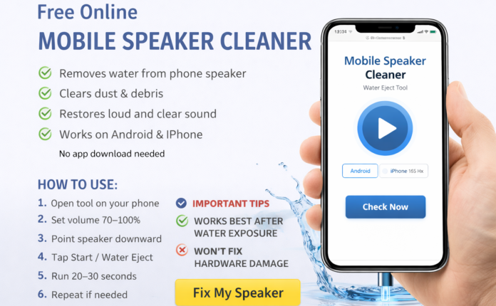 mobile speaker cleaner tool