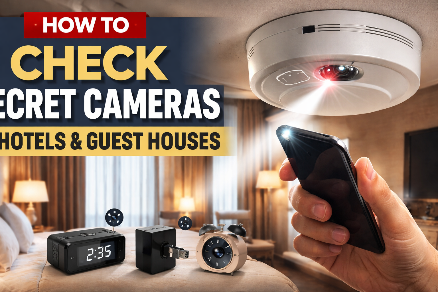 Check Secret Cameras in Hotels and Guest Houses