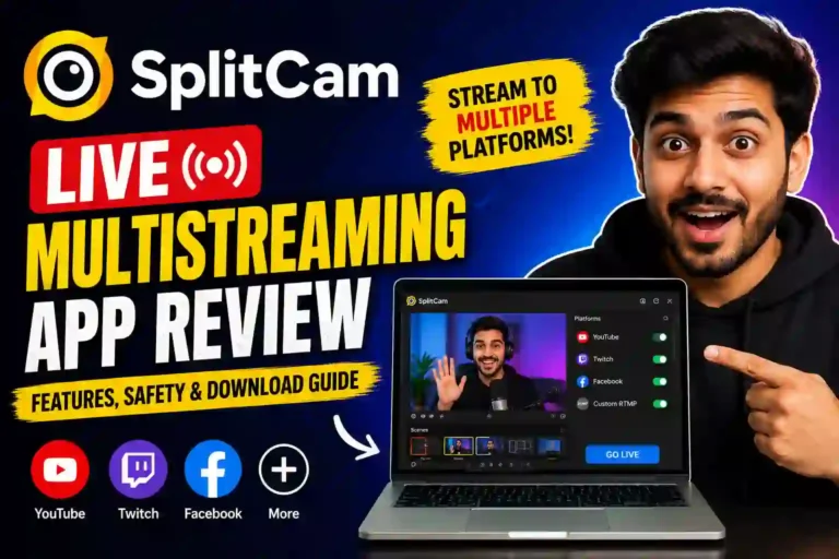 SplitCam Review 2026: Learn about SplitCam’s live multistreaming features, virtual webcam tools, safety, pros, cons, and download options