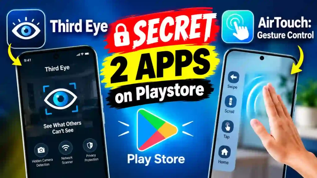 Secret 2 Apps on playstore Third Eye app and AirTouch: Gesture Control